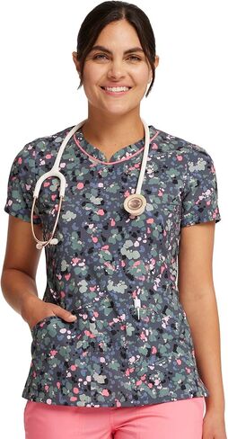 Cherokee Prints Women Scrubs Top V-Neck Print CK678 in Saudi Arabia