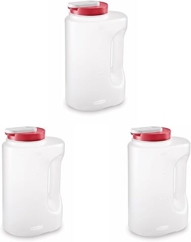 Rubbermaid® 2122604 MixermateTM Leak-Resistant Pitcher (1 Gallon) and G.E.T. P-3064-1-CL-EC Heavy-Duty Shatterproof Plastic Pitcher (2 Quart) Bundle in Kuwait