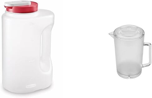 Rubbermaid® 2122604 MixermateTM Leak-Resistant Pitcher (1 Gallon) and G.E.T. P-3064-1-CL-EC Heavy-Duty Shatterproof Plastic Pitcher (2 Quart) Bundle in Kuwait
