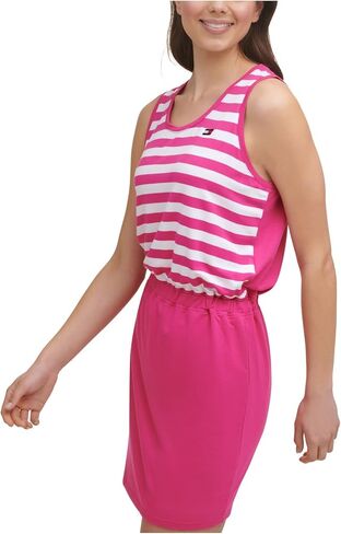 Tommy Hilfiger Sport Womens Striped Colorblock T-Shirt Dress Pink XXL in Saudi Arabia