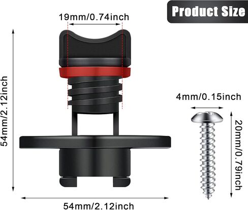 Zhanmai 4 Pieces Nylon Kayak Drain Plugs Black Hull Thread Boat Drain Plugs with 8 Pieces Matching Screws for Kayak Dinghy Canoe Boat in Saudi Arabia