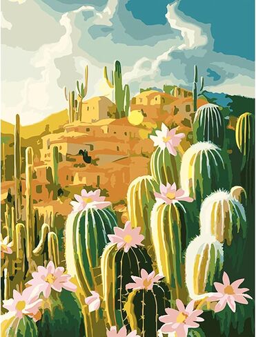 Octoraewo Paint by Numbers for Adults Beginner,DIY Gift Painting Kits on Canvas without Frame,Charming Scenery Art Paint by Number Kits for Home Wall Decor (Astral) in Saudi Arabia