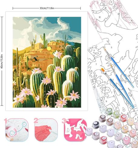 Octoraewo Paint by Numbers for Adults Beginner,DIY Gift Painting Kits on Canvas without Frame,Charming Scenery Art Paint by Number Kits for Home Wall Decor (Astral) in Saudi Arabia