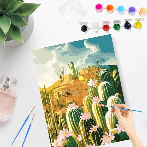 Octoraewo Paint by Numbers for Adults Beginner,DIY Gift Painting Kits on Canvas without Frame,Charming Scenery Art Paint by Number Kits for Home Wall Decor (Astral) in Saudi Arabia
