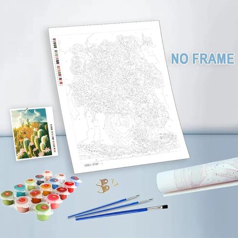 Octoraewo Paint by Numbers for Adults Beginner,DIY Gift Painting Kits on Canvas without Frame,Charming Scenery Art Paint by Number Kits for Home Wall Decor (Astral) in Saudi Arabia