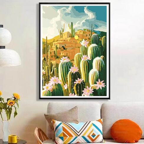 Octoraewo Paint by Numbers for Adults Beginner,DIY Gift Painting Kits on Canvas without Frame,Charming Scenery Art Paint by Number Kits for Home Wall Decor (Astral) in Saudi Arabia