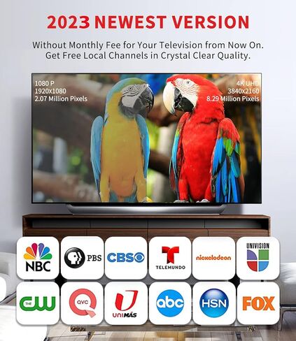 هوائي التلفزيون المضخم HD داخلي HDTV هوائي رقمي 180+ ميل طويل المدى، يدعم 4K 1080p وجميع التلفزيون القديم للقنوات المحلية، كابل محوري 18FT in Kuwait