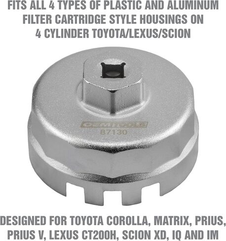 OEMTOOLS 87130 64MM Oil Filter Wrench with 14 Flutes For Use With Toyota and Lexus, 64MM Oil Filter Wrench, Cap Type Oil Filter Wrench, Cap Style Oil Change Tools in Saudi Arabia