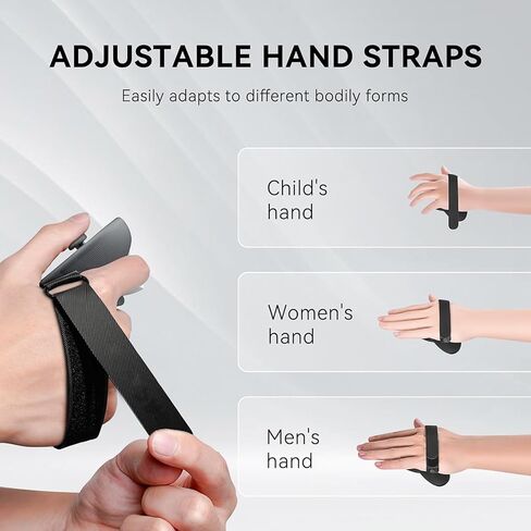 غطاء مقابض أحزمة التحكم المطورة من D.Gruoiza متوافق مع ملحقات Meta Oculus Quest 3، غطاء مقبض سيليكون غير قابل للانزلاق، حزام يد ناعم قابل للتعديل، مع فتحة حجرة البطارية in Kuwait