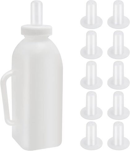2000ML Animal Feeding Bottle with 10 Nipples Lamb Nursing Bottle Feeding Goat Milk Bottle Calf Milk Feeder Bottle for Sheep Lambs Piglets in Saudi Arabia