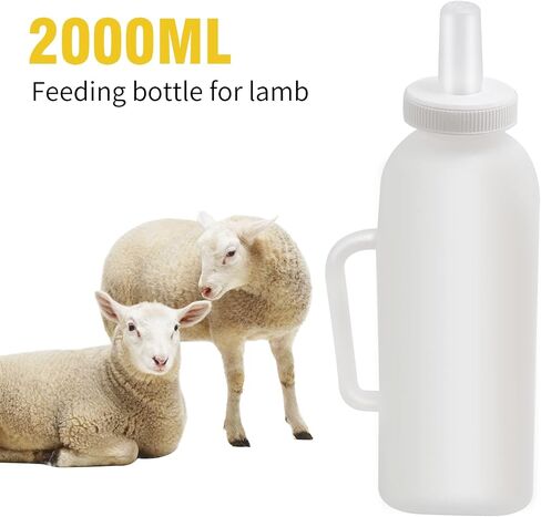 2000ML Animal Feeding Bottle with 10 Nipples Lamb Nursing Bottle Feeding Goat Milk Bottle Calf Milk Feeder Bottle for Sheep Lambs Piglets in Saudi Arabia