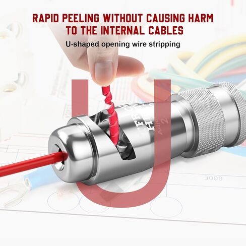 Wire Stripper for Drill, 2024 Electric Wire Stripping and Twisting Tool, Portable Professional Electrician Tool Set Drill Wire Stripper Cutter Tool for Power Drill, Cable Quick Stripping and Connector in Saudi Arabia