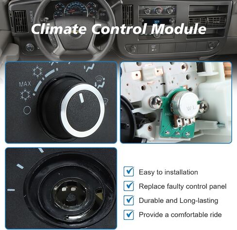 VOFONO 599-217 وحدة التحكم في المناخ A/C متوافقة مع 1996-2020 Chevy Astro G30 Express 1500 2500 3500 C4500 Kodiak، GMC Safari Savana 1500 2500 3500 C4500 Topkick in Kuwait
