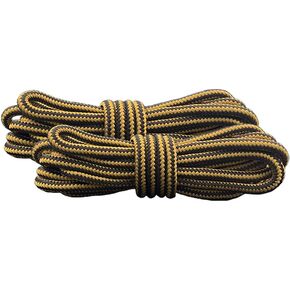 2 Pairs Round Boot 1/8" Wide Shoelaces for Heavy Duty Work Boots & Outdoor Hiking Shoes