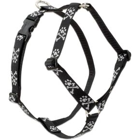 LupinePet Originals 1" Bling Bonz 20-32" Adjustable Roman Dog Harness for Medium Dogs