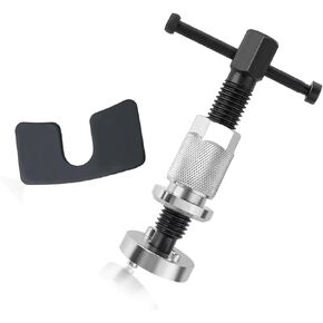 1 PC Car Brake Cylinder Adjustment Set, Steel Tightly Threaded Brake Pad Replacement Tool, Two SPEC of Chuck Disc Brake Adjuster, Universal Brake Caliper Compression Tool for Cars (Silver)