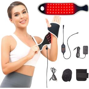 JOBYNA Red L.ight & I.nfrared L.ight for Foot or Body, 150PCS 640/660nm Red L.ight & 850nm I.nfrared L.ight for Foot, 3 Level Temperature, 10/20/30mins Timer and Pulse Mode