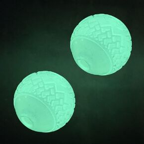 Dog Glow Ball Toy, Dog Toy Ball Glow in The Dark, 2 Pack
