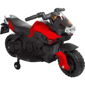 دراجة نارية للأطفال - ركوب كهربائي مع عجلات تدريب ووظيفة عكسية - دراجة نارية بقوة بطارية 6 فولت للأطفال من سن 3 إلى 6 سنوات من ليل رايدر (أحمر) in Kuwait
