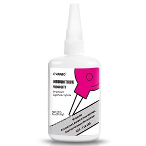 Cyanoacrylate (CA) Super Glue by CYAPRO, Strong CA Adhesive 4 oz, Medium Thick, 750 CPS Viscosity Cyanoacrylate Adhesive for Plastic Repair, Car, Boat Model, Metal & Glass, transparent