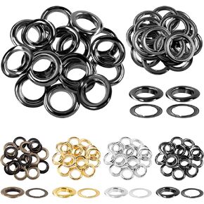 Glarks 20Pcs 25MM/1'' Bronze Metal Thickened Grommet Eyelets with Washers Kit for Leather, Tarp, Canvas