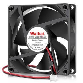 Wathai 80mm x 20mm 8020 12V DC Cooling Fan 2Pin High Preformance Brushless Fan 12 Volt