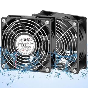 12V DC Waterproof and MoistureProof IP67 Rated 120 x 38mm High Airflow Exhaust Cooling Fan for rv Fridge/Grow Tent/Greenhouse/Crawlspace/Hydronic/Ventilation 3000RPM 2-Pack in Saudi Arabia