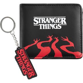 مجموعة محفظة بطاقات وحلقة مفاتيح من Stranger Things للبالغين والمراهقين والأطفال - فتحات للبطاقات وجيب لبطاقة الهوية - هدايا لها in Kuwait
