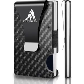 Slim Wallet for Men- Minimalist Front Pocket Wallet & Money Clip -Carbon Fiber Wallet- RFID Blocking Credit Card Holder for Men - Ideal Gift for Him (Carbon Fiber Matte), MRF-04