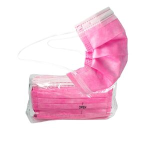 MASKT-04PK-A iMask ASTM Level 2, 4-Ply Disposable Protective Face Masks, Pink, 50 Pack