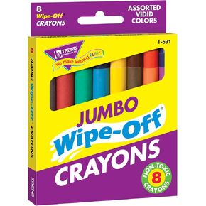Trend Enterprises Jumbo Wipe-Off Crayons Novelty (Pack of 8) in Kuwait