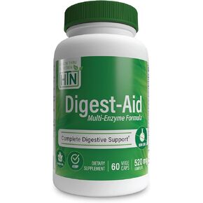Digest-Aid | Complete Digestive Enzyme Formula with Pre and Probiotic | Digestion & Nutrient Absorption Support | Fast Acting Discomfort Relief | Non-GMO | by Health Thru Nutrition (Pack of 60)