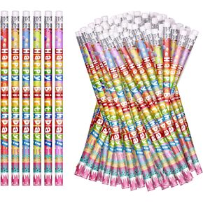 120 Pcs Happy Birthday Pencils Colorful Birthday Pencil for Students Wooden Pencils with Erasers Birthday Pencils for Teacher Classroom Reward Birthday Party Supplies, 6 Style(120)