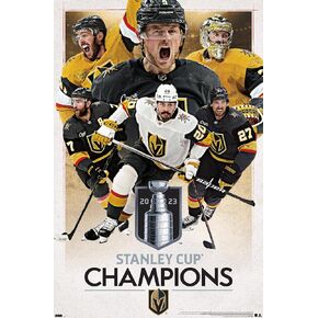 ملصق حائط لأبطال كأس ستانلي لعام 2023 من Trends International NHL Vegas Golden Knights، 22.37 بوصة × 34.00 بوصة، نسخة غير مؤطرة