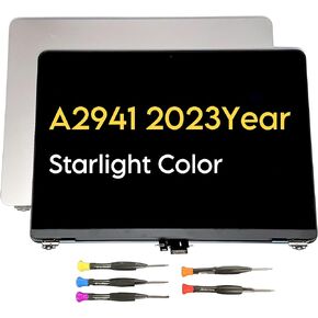 A2941 LCD Display Full Assembly Screen Panel 2023 Year (EMC 8301) for MacBook Air Retina 15.3" M2 LCD Silver Space Grey/Starlight/Midnight (Midnight)