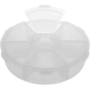 Craft County 8 Compartment Clear Plastic Flip Top Bead Storage Container - Organizer for Jewelry Making and Crafts