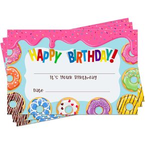 FaCraft 30PCS Birthday Certificates for Kids Classroom Happy Birthday Award Certificates Gifts for Students from Teacher Birthday Awards Gifts for Kids Classroom Back to School Teacher Supplies