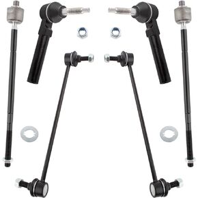 BOXI 6pcs Front Inner Outer Tie Rods Sway Bars for Town & Country 2008-2016 / for Dodge Grand 2008 2009 2010 2011 2012 2013 2014 2015 2016 2017 2018 / for VW Routan 2009-2010 | K7258 ES800403 ES80646