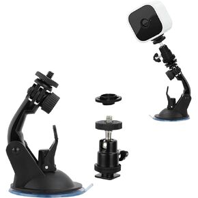 Camera Suction Cup Wall Mount Compatible with Blink 4 (4th Gen),Blink (3rd Gen) XT3,XT2,XT,Mini,Mini 2, No-Drill Adjustable 180 Degrees Indoor Outdoor Bracket Suction Glass,Tile Wall,Metal Plane