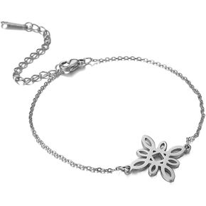 Celtic Knot Bracelet For Women Girls Stainless Steel Fashion Charm Irish Celtic Witches Knot Bracelet Wiccan Symbol Jewelry Gift