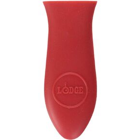 Lodge Silicone Mini Hot Handle Holder - Dishwasher Safe Mini Hot Handle Holder Designed for Lodge Cast Iron Skillets 8 Inches or Smaller w/ Keyhole Handle - Reusable Heat Protection Up to 500° - Red