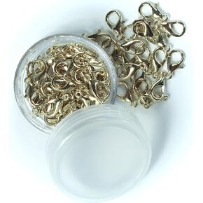 ALL in ONE 12x6mm 30g/100pcs Antique Bronze Plated Lobster Claw Clasps with 15 Gram Storage Box (Antique Bronze)