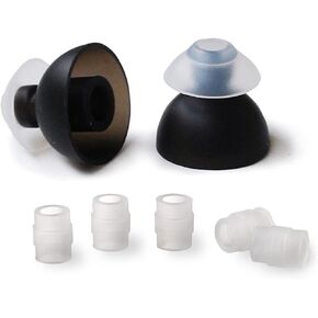 SpinFit CP240 Double Flange - S - Patented Silicone Eartips for Replacement (1 Pair, Insert Included)(for Nozzle Diameter from 4.5-5m, w/Insert from 3-3.5mm)