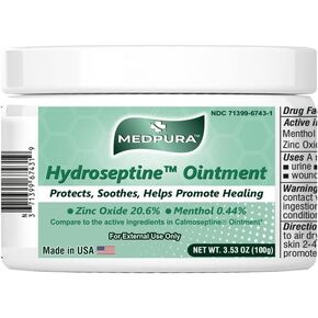 Hydroseptine Ointment 3.53 oz (100g) by MEDPURA Made in USA Compare to The Active Ingredients in Calmoseptine Ointment in Saudi Arabia