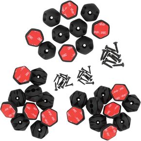 Klein Tools 80054 Cable Management Kit with 1 and 3 Slot Self-Adhesive Cable Clips, 30-Piece