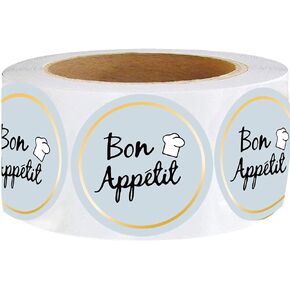Enjoy Your Food Stickers,Tamper Evident Sealed Labels for Food Service Delivery,2 Inch Sealed for Bakery Restaurant Freshness,500 Pcs Per Roll