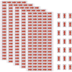 ONLYKXY 500 Counts 1/2 Inch Small Rectangle Self Adhesive Red Arrow Sticker