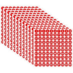 500Pcs 1 to 50 Number Stickers, 10 Sheets Vinyl Number Stickers, Waterproof Labels, Self-Adhesive Numbered Stickers for Inventory Sorting, Organizing, Storage Boxes, Office&School Supplies (1 Inch)