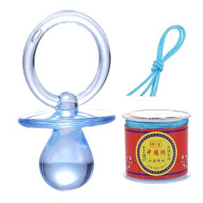 36 PCS Baby Pacifier Baby Shower Favors Decoration Acrylic Glass Plastic Cute Small Baby Pacifiers for Baby Shower Decorations, Party Favors, Games & Activities by WeddParrty (Blue, 2.6")