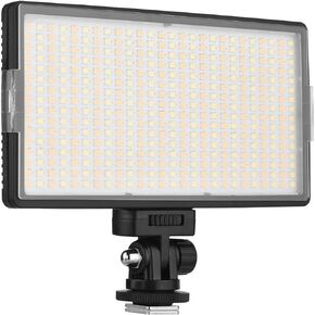 Andoer LED-416 LED Video Light Professional On-Camera Photography Light Panel 416PCS Bright Light Beads Adjustable Bi-Color Temperature 3200-5600K Dimmable Brightness with 1/4 Inch Screw Hole